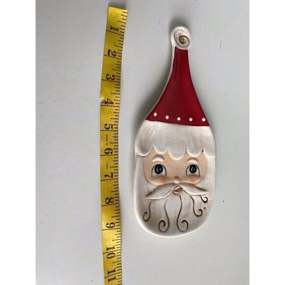 Johanna Parker Transpac Nostalgic Santa Spoon Rest Retro Christmas Holiday Decor - Picture 4 of 6